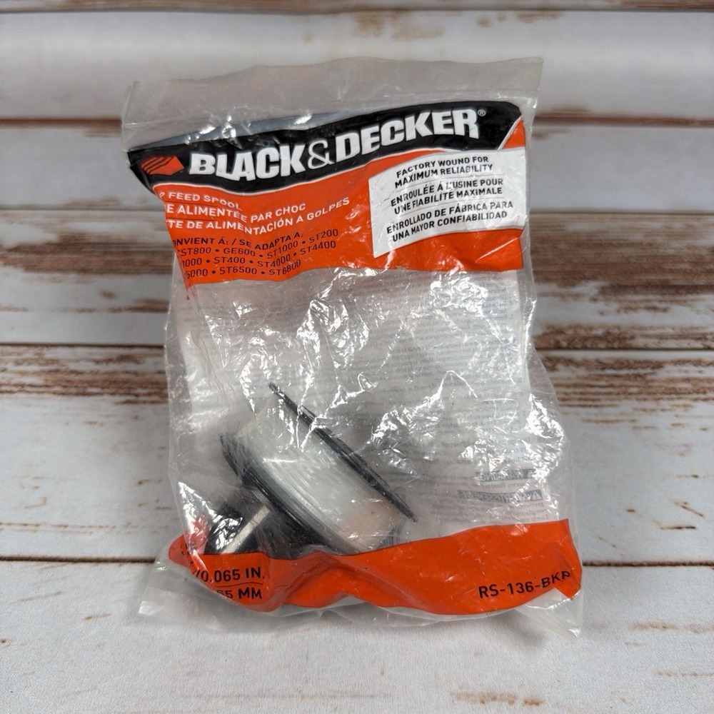 Black and Decker Trimmer Line Spool 0.065-inch 20-ft RS-136-BKP